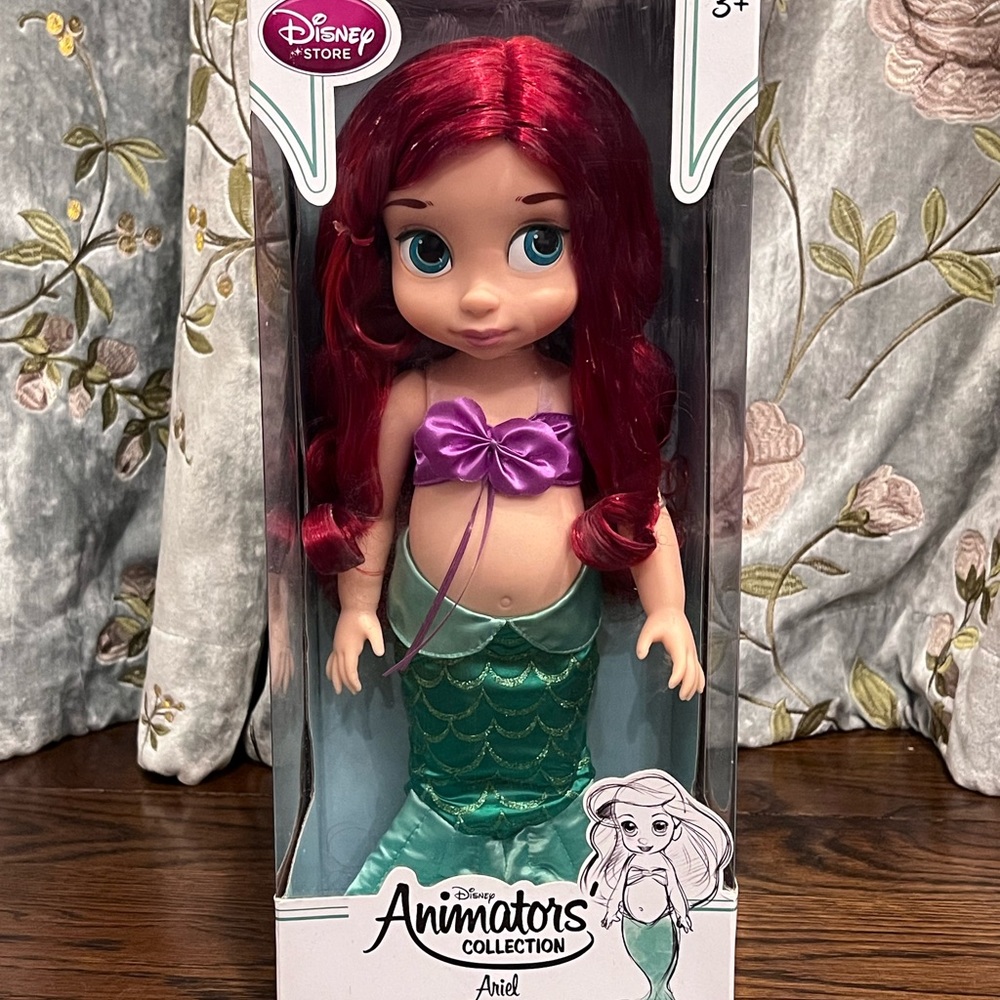 Disney Animators' Ariel Doll - Red Hair, Purple Top, Green Tail